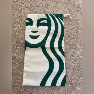 Authentic Starbucks Green and White Tumbler Bag